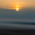 Foggy sunrise in Yambol, Bulgaria