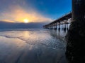 Foggy sunset on the coast