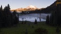 Foggy Tipsoo Lake, Mt Rainier NP.