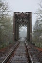 Foggy Train Bridge