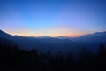 Foggy valley sunrise