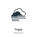 Foggy vector icon on white background. Flat vector foggy icon symbol sign from modern meteorology collection for mobile concept Royalty Free Stock Photo