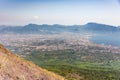 Foggy view of gulf of Naples Royalty Free Stock Photo