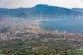Foggy view of gulf of Naples Royalty Free Stock Photo