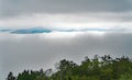 Foggy View of North Mountain in Shenandoah Valley Royalty Free Stock Photo