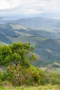 A foggy view from Pico Agudo - a high mountain top with a 360 degree view of the Mantiqueira Mountains Santo Antonio do Pinhal, Royalty Free Stock Photo