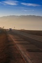 Foggy view of road