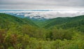 Foggy View of Shenandoah Valley and Blue Ridge Mountains Royalty Free Stock Photo