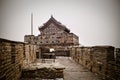 Foggy view in winter weather at The Great Wall Royalty Free Stock Photo