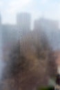 Foggy Window with condensate or steam Royalty Free Stock Photo