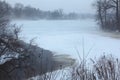 Foggy Winter Landscape Royalty Free Stock Photo