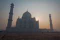 A foggy winter morning at the Taj Mahal Royalty Free Stock Photo