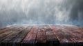 The Foggy Wooden Table.AI generated image Royalty Free Stock Photo
