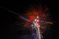 Fireworks shining somewere in Bahia Royalty Free Stock Photo