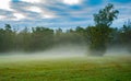 Fogy morning in Switzerland Royalty Free Stock Photo