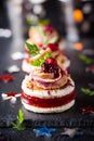 Foie gras and cranberry chutney Royalty Free Stock Photo