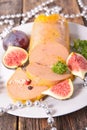 Foie gras with fresh fig Royalty Free Stock Photo