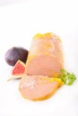 Foie gras and fresh fig Royalty Free Stock Photo