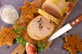 Foie gras and fresh fig Royalty Free Stock Photo