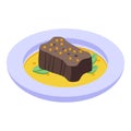 Foie gras icon isometric vector. Duck food