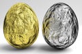 Foil easter eggs Royalty Free Stock Photo