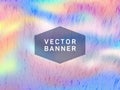 Flyer neon hologram texture vector background.