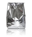 Foil package bag isolated on white Royalty Free Stock Photo
