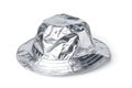 foil Panama hat on white background Royalty Free Stock Photo