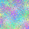 Holographic Leopard Print on Gradient Background