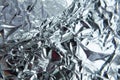 Foil texture background with shiny crumpled surface for textural background Royalty Free Stock Photo