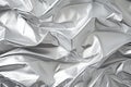 Foil Texture Background, Wrinkled Aluminium Paper Pattern, Crumpled Tin Material Banner Royalty Free Stock Photo