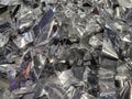 Foil tinsel. Silver foil sequins. Festive background Royalty Free Stock Photo