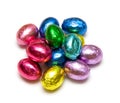 Foil wrapped chocolate eggs Royalty Free Stock Photo