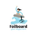Foilboard logo, symbol template. Editable vector illustration