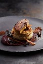 Fois gras on a pastry tartlet Royalty Free Stock Photo