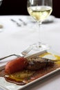 Fois gras with white wine Royalty Free Stock Photo