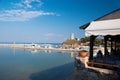 Fokea summer resort at Kassandra of Halkidiki peninsula Royalty Free Stock Photo