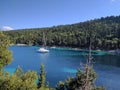 Foki Beach in Fiscardo Kefalonia Royalty Free Stock Photo