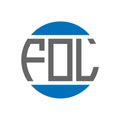 FOL letter logo design on white background. FOL creative initials circle logo concept. FOL letter design Royalty Free Stock Photo