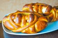 Folar de Ovos. Typical Portuguese breads for Easter.