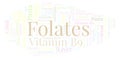 Folates word cloud. Royalty Free Stock Photo