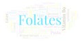 Folates word cloud. Royalty Free Stock Photo