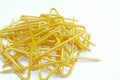 Fold-able joint of yellow milk plastic straw (Selective focus) w