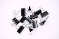 Fold black clips Royalty Free Stock Photo