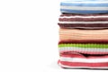 Fold striped clothes, tidiness, organizing concept