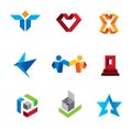 Fold symbols and icons Royalty Free Stock Photo