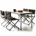 Foldable Camping Dining Table With Four Chairs - Fujifilm Natura 1600 Style