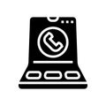 foldable electronics future technology glyph icon vector illustration Royalty Free Stock Photo