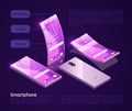 Foldable Gadgets Isometric Composition