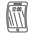 Foldable phone icon, outline style